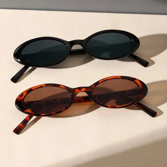 Sexy Small Oval Women's Sunglasses New Fashion Leopard Brown Sun Glasses Female Retro Colorful Shade UV400 Eyeglass