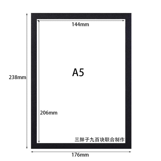 5PCS Magnetic Poster Display Frame A4/A5/A6 Self-adhesive Non-developmental Photo Art Wall Sticker Frame for Photos Certificate