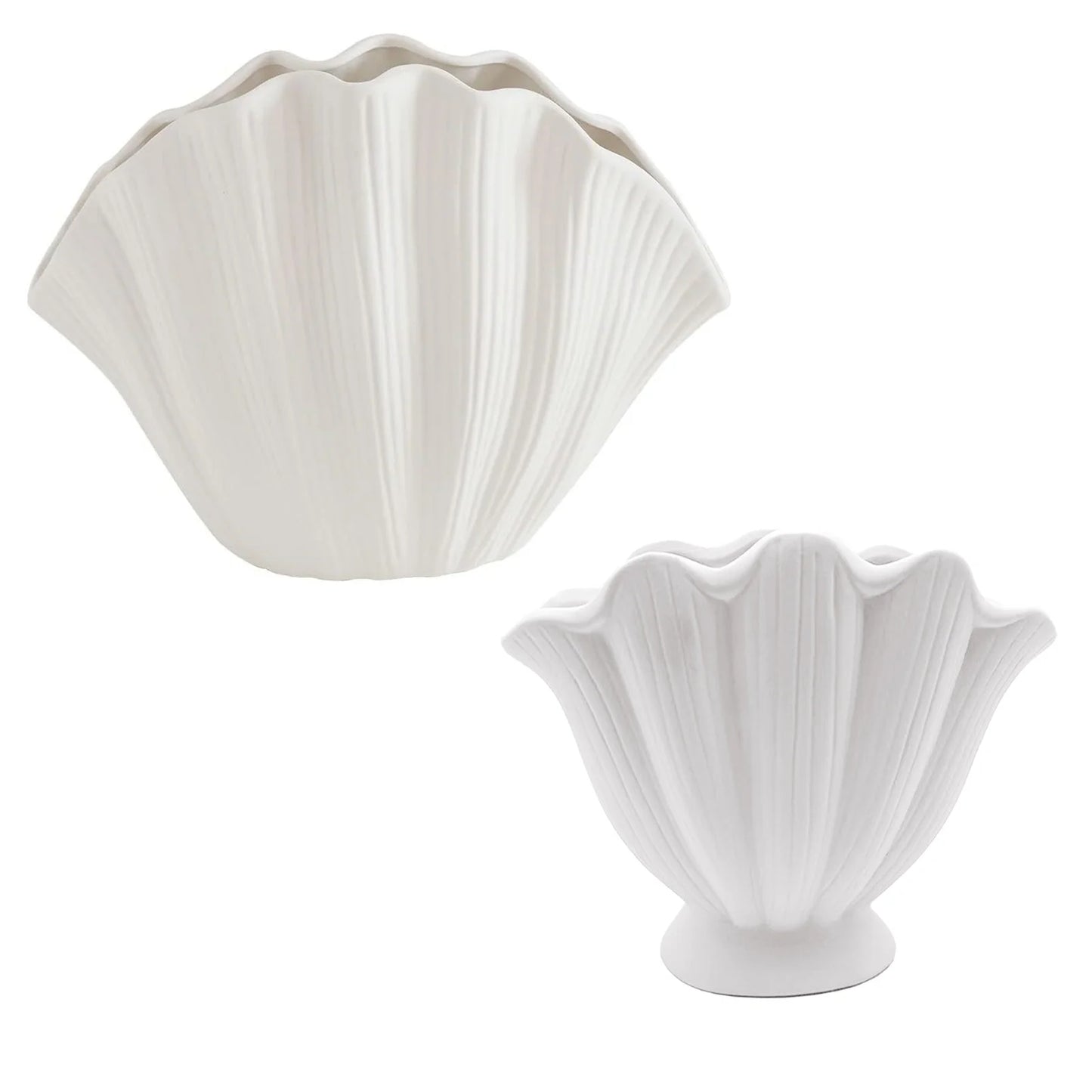 Shell Ceramic Vase Dried Flowers Handmade Vases for Home Decoration