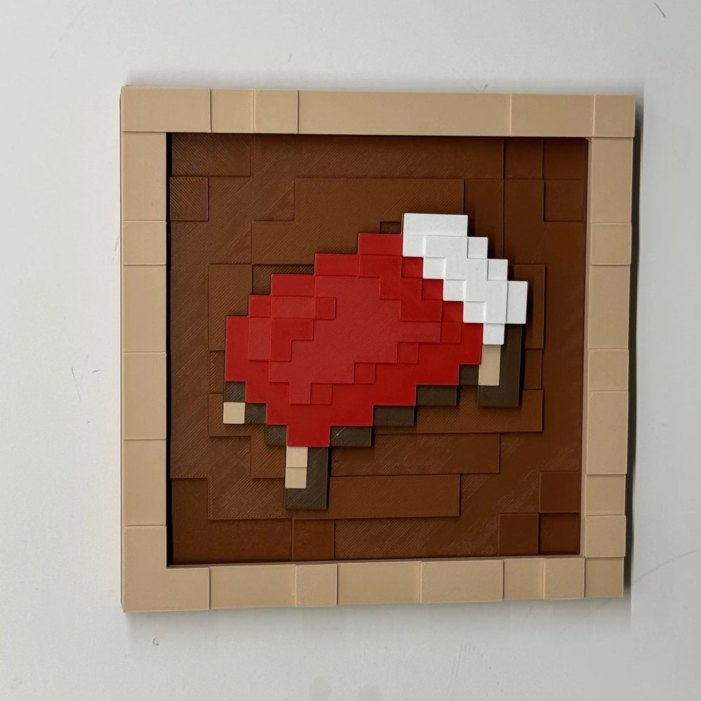 3D Printing 17.5cm Pixel Item Display Frame Magnetic Wall Decor Retro Game Style Collectible Desk Ornament Gift
