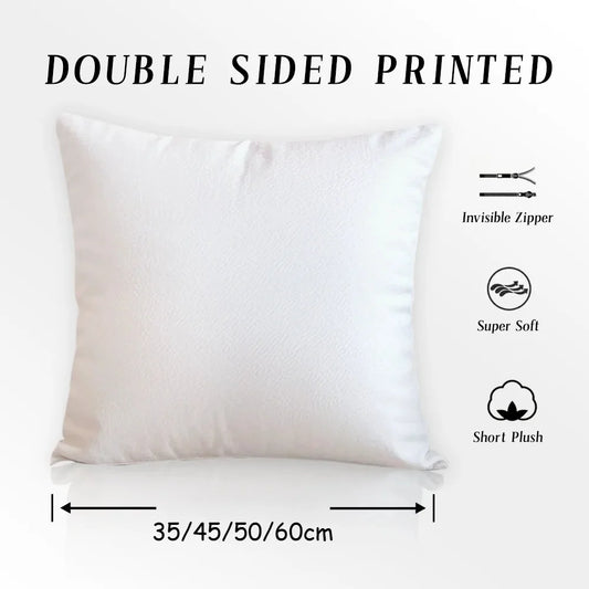 Gray Striped Geometric Double-sided Printed pillow cover Short plush Suitable living rooms bedrooms sofas throw cushion cover