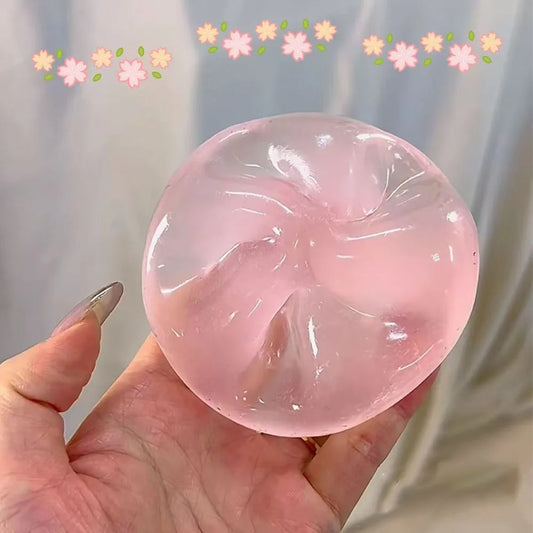 Dumpling Squishy Transparent Maltose Sphere Quick Rebound Stress Relief Squeeze Ball Elastic Pocket Sized Hand Grip Accessory