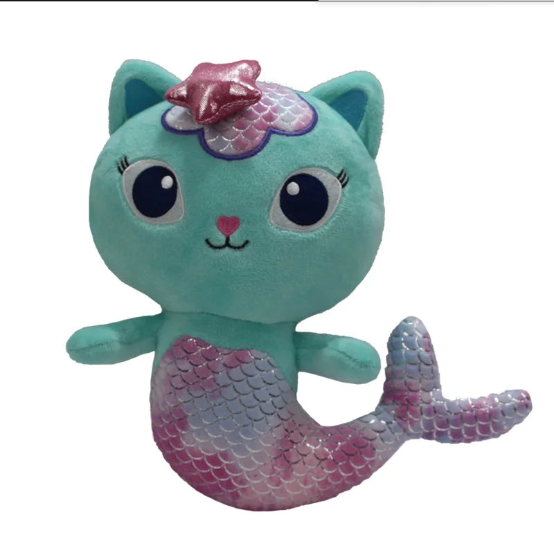 HOT Gabby Dollhouse Plush Toy Mercat Cartoon Stuffed Animals Smiling Cat Racing Car Cat Hug Gaby Girl Dolls Kids Birthday Gifts-