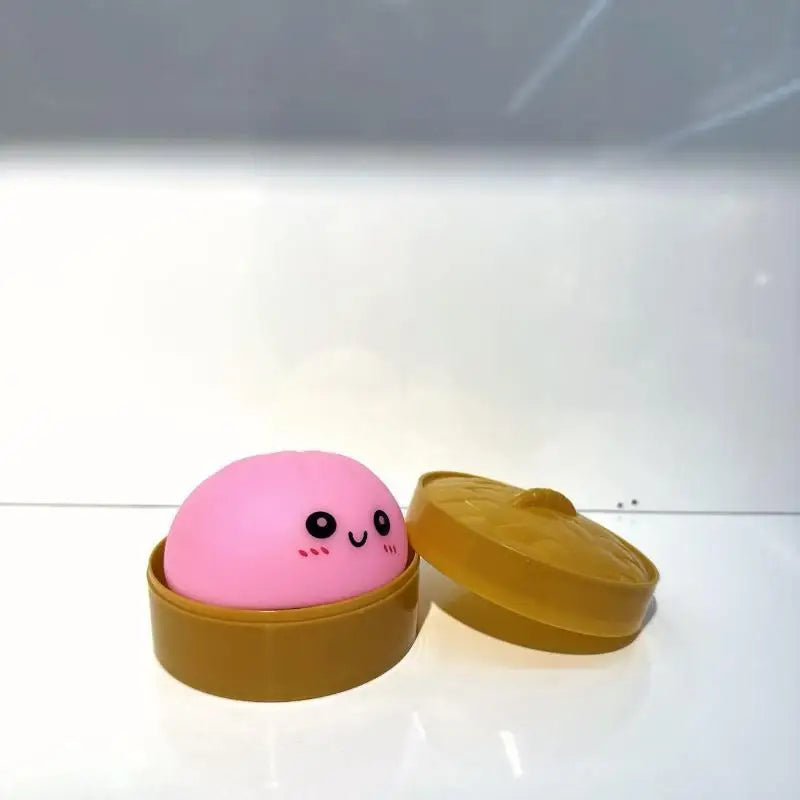 Creative Squishy Dumpling LED Night Light Pressable Stress Relief Toy Cute Decor Lamp for Birthday Party Baby Shower