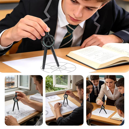 Compass Geometry Tool Visible Radius Math Compass Compatible with Lead School Supplies Student Drafting Drawing Circle Tools