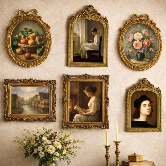 Vintage European Resin Photo Frame Baroque Table Wall Hanging Antique Home Decor Wedding Gift Elegant Classic Gallery Display