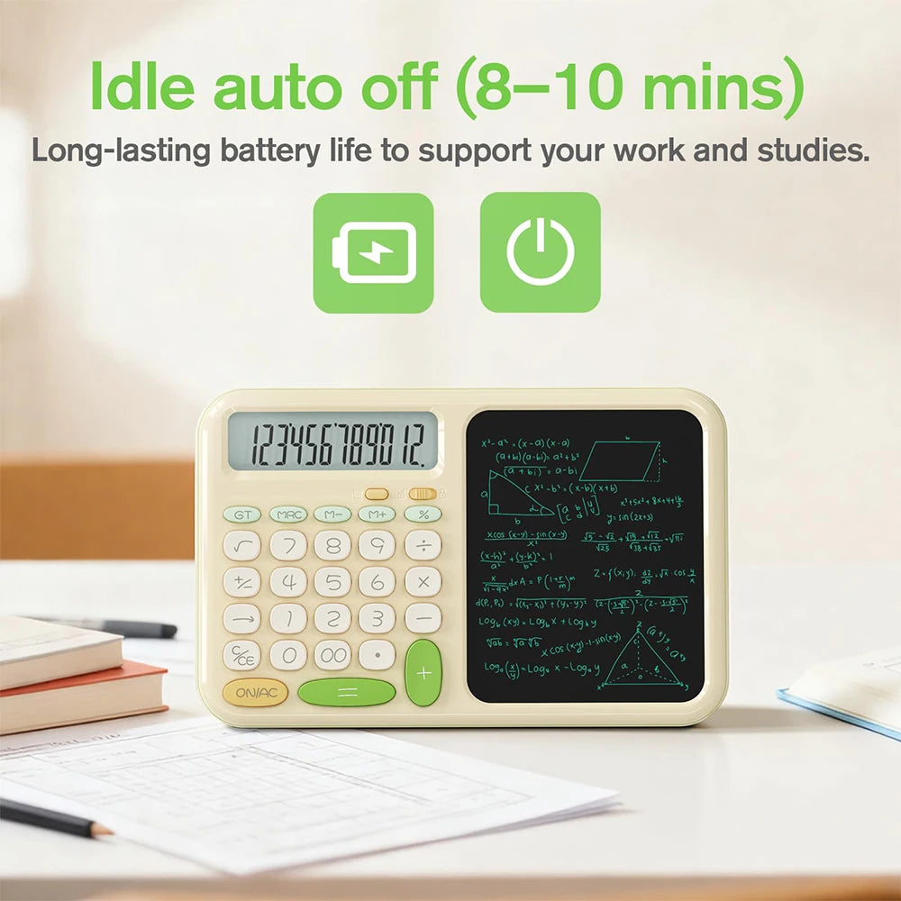 Desk Basic Calculator with Notepad for School Cute Simple Big Button Standard Kawaii Calculator for Desk Back to School Supplies