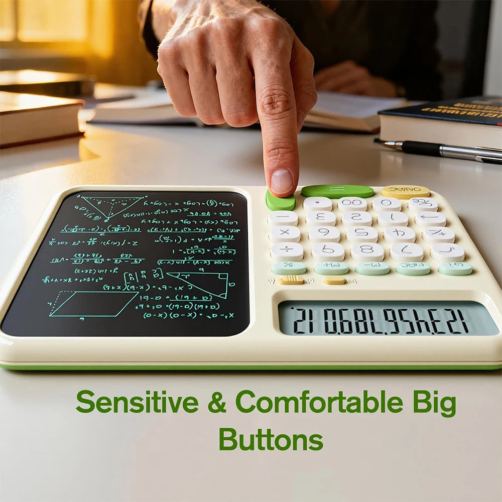 Desk Basic Calculator with Notepad for School Cute Simple Big Button Standard Kawaii Calculator for Desk Back to School Supplies