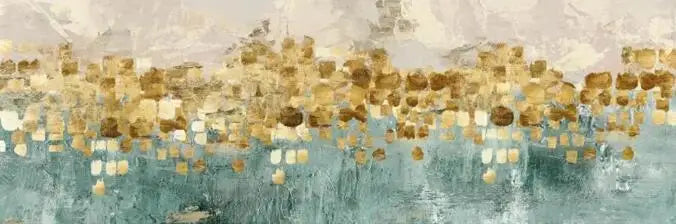 Modern Abstract Oil Painting on Canvas Posters and Prints Wall Art Golden Money Beach Pictures for Living Room Decor No Frame