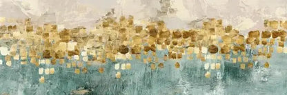 Modern Abstract Oil Painting on Canvas Posters and Prints Wall Art Golden Money Beach Pictures for Living Room Decor No Frame