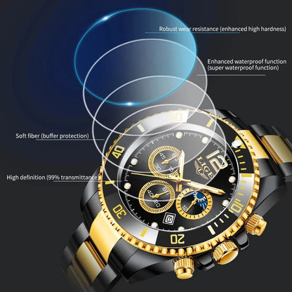 LIGE New Mens Watches for Men Sport Waterproof Stainless Steel Quartz Watch Luxury Man Business Luminous Clock Relogio Masculino