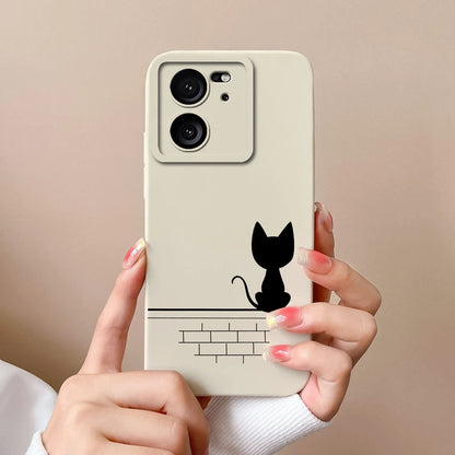 For Xiaomi 13T Pro Case Love Heart Soft Liquid Silicone Camera Protection Back Cover For Xiaomi13T 13TPro Anti Drop Phone Cases