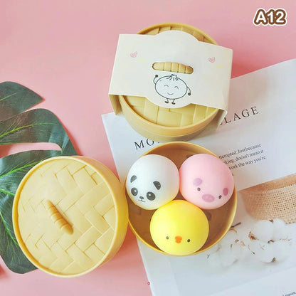 Giant Dumpling Soft Toys Anxiety Relief Fidget Simulation Food Steamed Stuffed Bun Squeeze Decompression Stress Toy