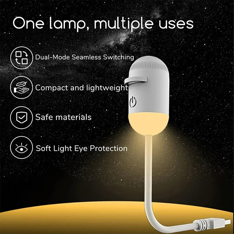 2-in-1 Mini Galaxy Star Projector Night Light – Starry Sky Ambient Lamp for Bedroom Sleep & Decoration
