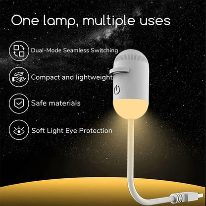 2-in-1 Mini Galaxy Star Projector Night Light – Starry Sky Ambient Lamp for Bedroom Sleep & Decoration