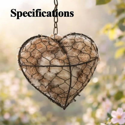 Handmade Heart Bird Nest — Outdoor Garden Decor