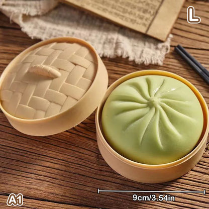 Giant Dumpling Soft Toys Anxiety Relief Fidget Simulation Food Steamed Stuffed Bun Squeeze Decompression Stress Toy