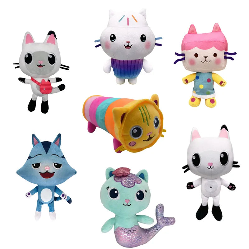 Animals Plush Gabby Dollhouse Lovely Plush Gaby Toy Plush House Cat Doll Cartoon Stuffed Animals Mermaid Cat Plushie Dolls Kids