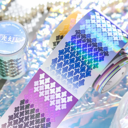 Mr. Paper Sparkling Star River Series Tape Korean Beauty DIY Handbook Decoration Collage Cute Stationary Supplies 2 Style