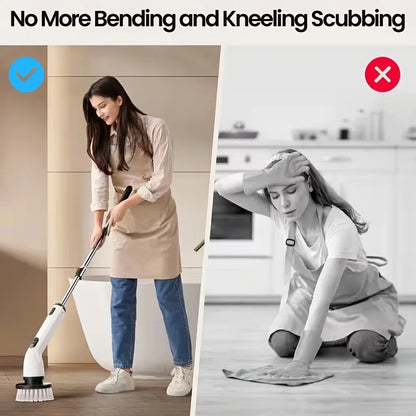 ScrubPro 360 — Electric Spin Scrubber with Extension Arm