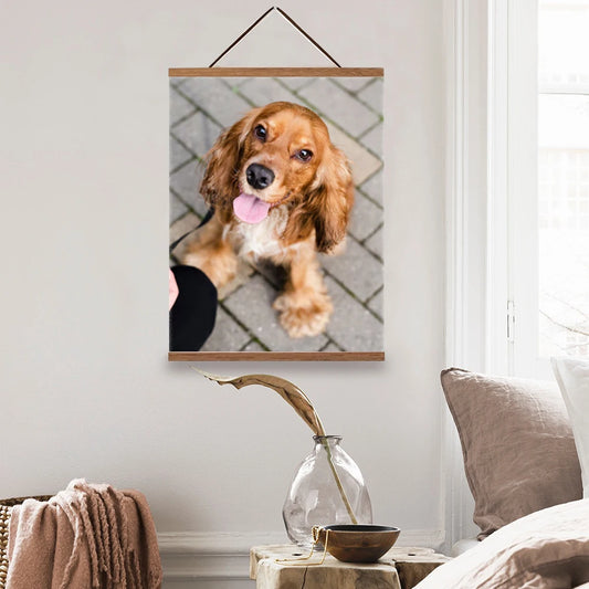 Magnetic Frames Teak Pine Wood Picture Poster Hanger Frame For Wall Art Canvas Print Painting Kids Room Home Decor 30x40 40x60CM