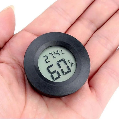 1/6PCS Mini Hygrometer Thermometer Fahrenheit or Celsius Meter Digital LCD Monitor Indoor Room Round Humidity Temperature Gauge