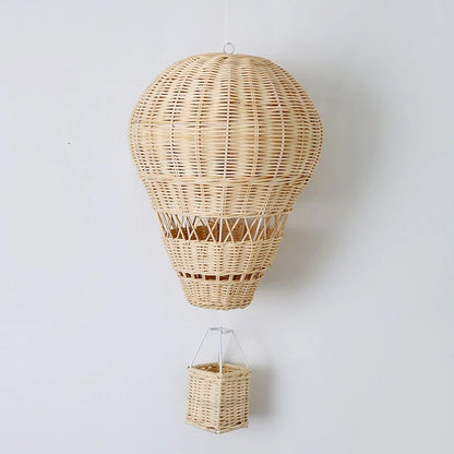 Rattan Hot Air Balloon — Handwoven Wall Decor