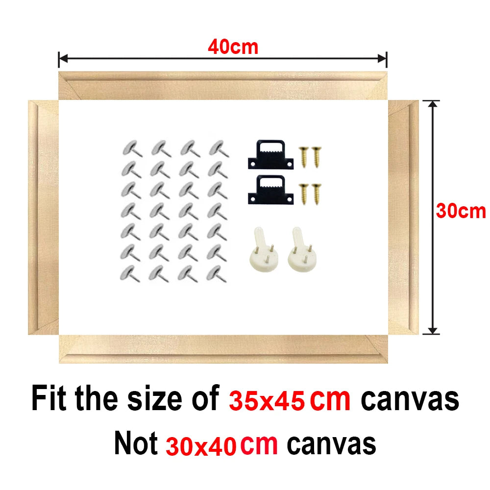 180+ Sizes DIY Wood Frames 60x90 70x100 40x50 30x40 Canvas Oil Painting Frames Wood Frame for Diamond Painting Wall Art Frame