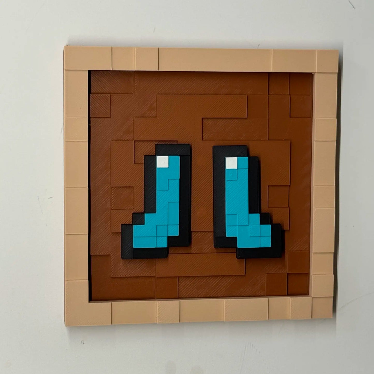 3D Printing 17.5cm Pixel Item Display Frame Magnetic Wall Decor Retro Game Style Collectible Desk Ornament Gift