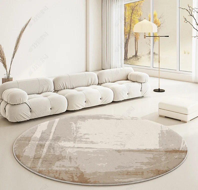 Modern Abstraction Carpets for Living Room Nordic Bedroom Decor Round Carpet Large Area Chair Floor Mat Home Study Non-slip Rug