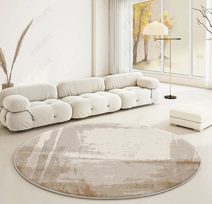 Modern Abstraction Carpets for Living Room Nordic Bedroom Decor Round Carpet Large Area Chair Floor Mat Home Study Non-slip Rug