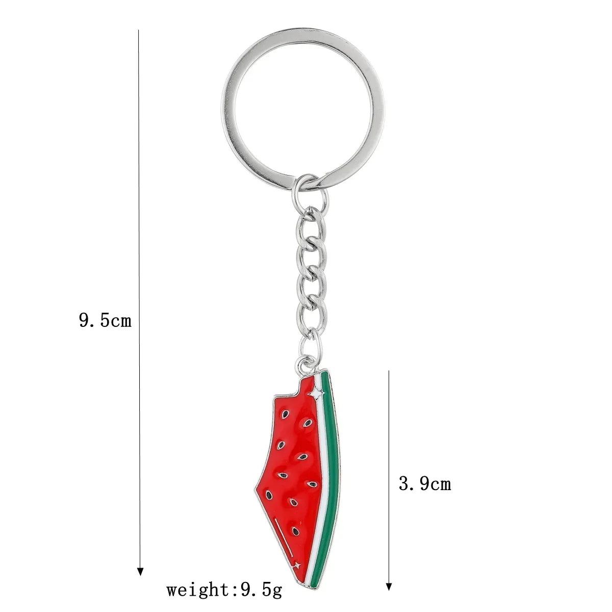 Simulation Watermelon Keychain Cute Summer Fruit Watermelon Pendant Keyring Car Backpack Key Holder Geometric Personalized Gift
