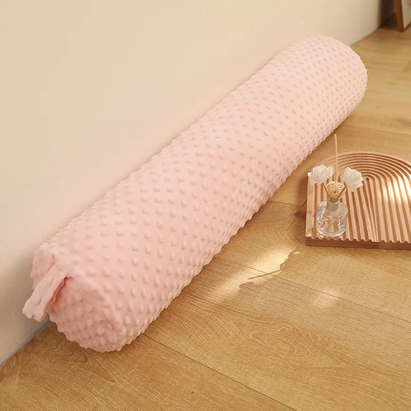 Round Cushion Pillow Removable Washable Back Head Pillow Travel Sofa Sleeping Leg Pillow Velvet Cylinder Long Pillow Home Decor