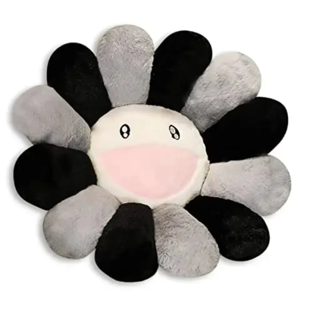 Cute Flower Plush Cushion Aesthetic Rainbow Floral Stuffed Pillow Sofa Decorative Pillow Office Back Stuffed Cushion Decor Gift