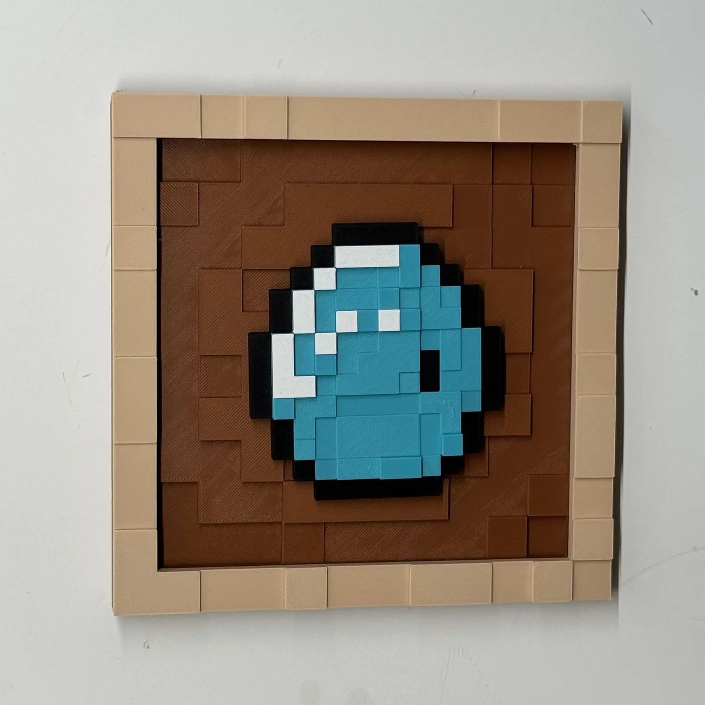 3D Printing 17.5cm Pixel Item Display Frame Magnetic Wall Decor Retro Game Style Collectible Desk Ornament Gift
