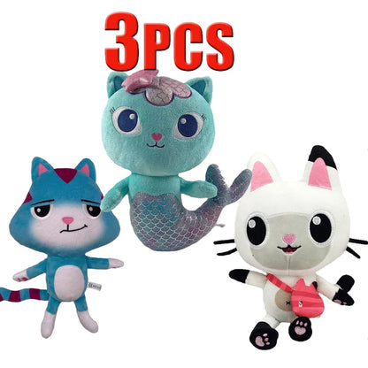 ##Hot in Gabby Dollhouse Plush Toy Mercat Cartoon Stuffed Animals Smiling Cat Car Cat Hug Gaby Girl Dolls Kids Birthday Gifts