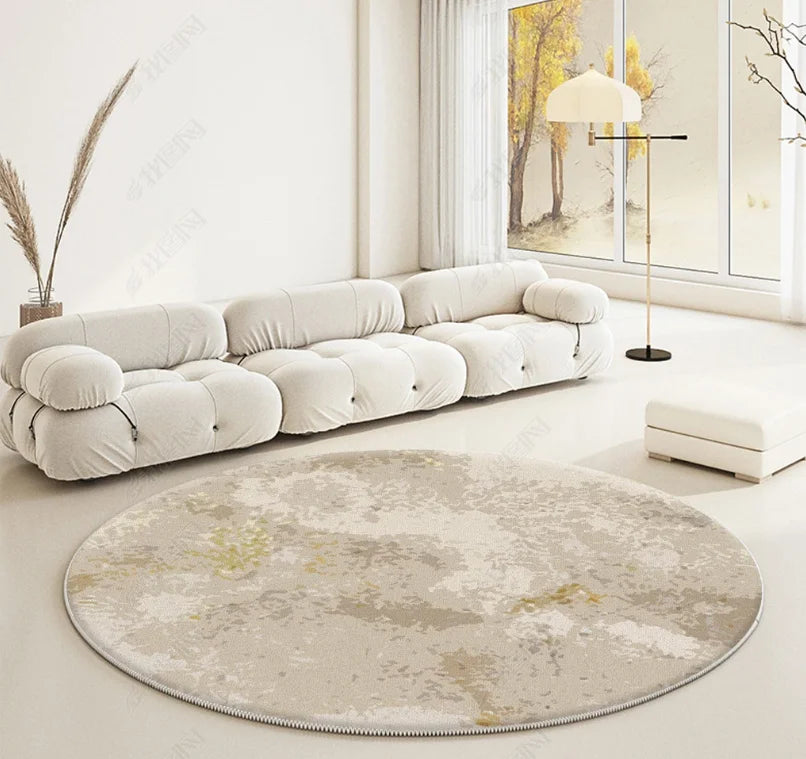 Modern Abstraction Carpets for Living Room Nordic Bedroom Decor Round Carpet Large Area Chair Floor Mat Home Study Non-slip Rug