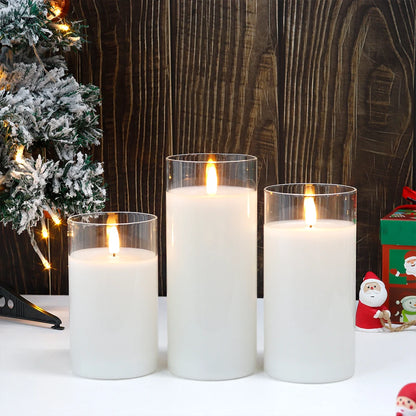 3Pcs Flameless LED Candles Battery Powered Led Tea Lights Warm White Flameless Candle Flickering Simulation Candle Light