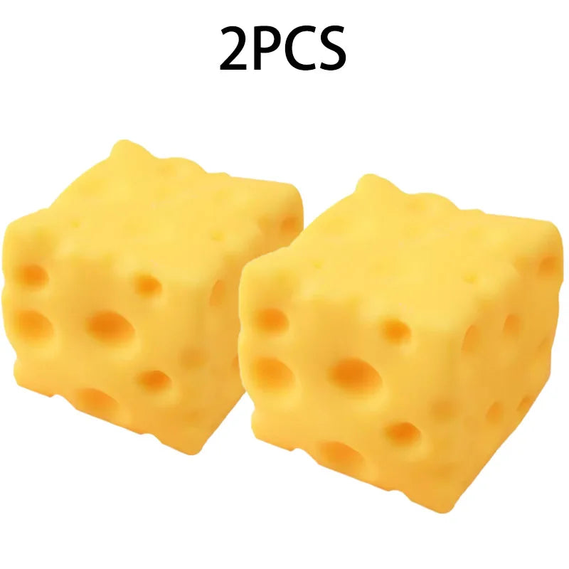 5/7Cm Giant Cheese Squeeze Toy Extra Large Size Cheese Squishy Fidget Toys Slow Rebound Shapeable Venting Ball Adults Gifts