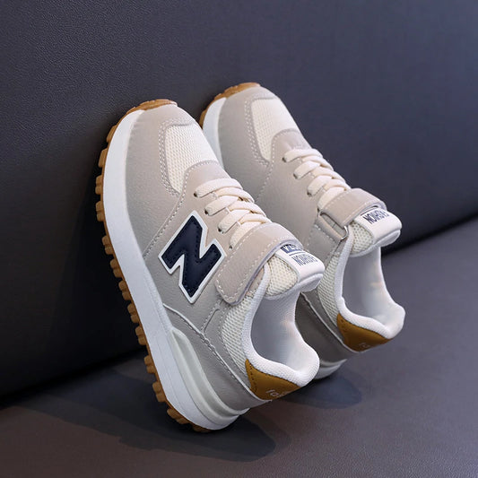 Children's Sneakers Kids Fashion Design White Non-slip Casual Shoes Boys Girls Hook Breathable Sneakers Toddler Outdoor Shoes