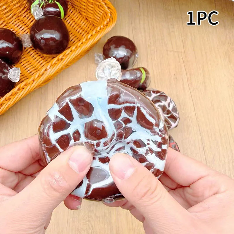 Chocolate Ball Butter Stick Squishy Figurines Realistic Dessert Stress Relief Decoration Home Office Ornaments Gifts Collections