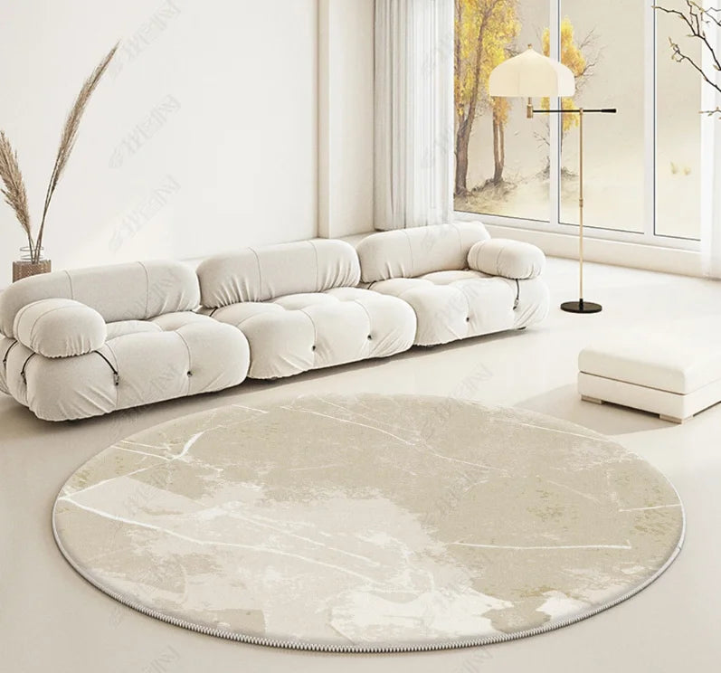 Modern Abstraction Carpets for Living Room Nordic Bedroom Decor Round Carpet Large Area Chair Floor Mat Home Study Non-slip Rug