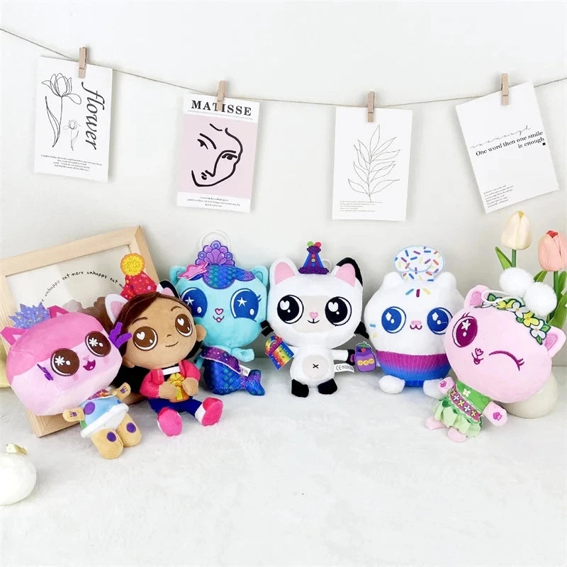 New Gabby Dollhouse Plush Mercat Pandy Paws Mermaid Kitty Fairy Catrat Cakey Car Cat Baby Box Plushie Stuffed Doll Fans Kid Gift