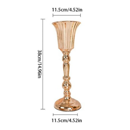 Table Gold Iron Vase Candle Holder Arrangement Wedding Flower Centerpiece Vase Wedding Props Vase Home Decoration Furnishings
