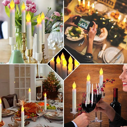 Flameless Candles 3-24 PCS Led Candles 6.9 Inch Battery Operated Candles Taper Candles for Party Classroom Church Birthday Decor