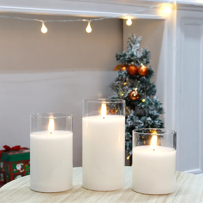 3Pcs Flameless LED Candles Battery Powered Led Tea Lights Warm White Flameless Candle Flickering Simulation Candle Light