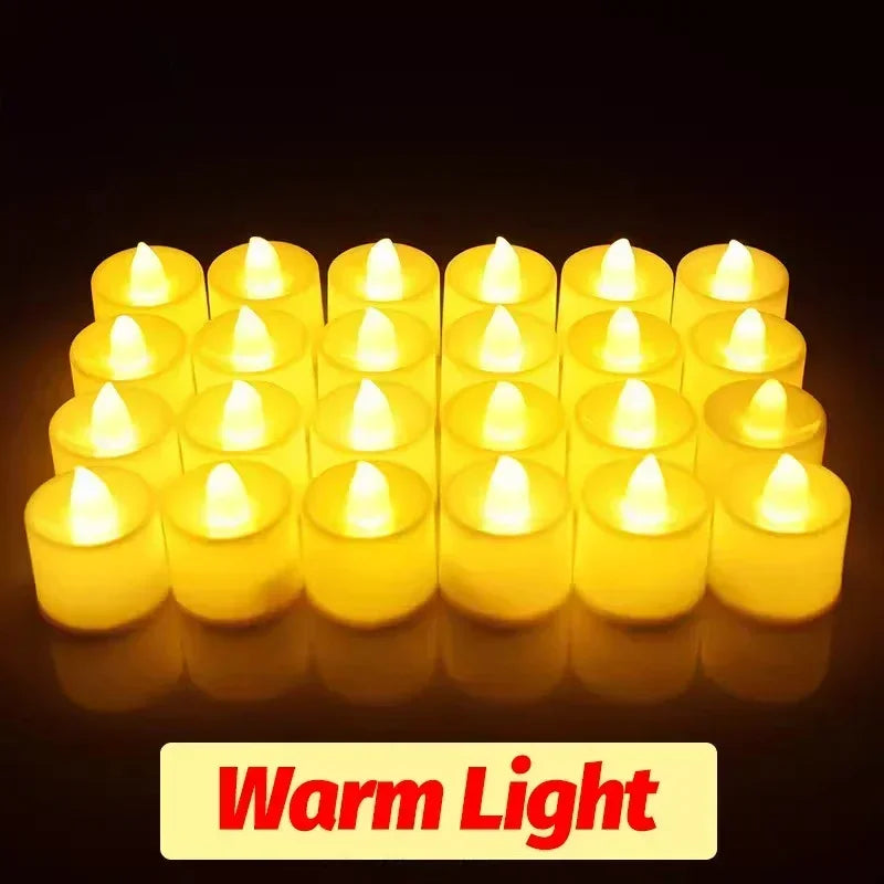 Flameless LED Electronic Candle Lights with Battery Tealight Candles Lamp Lighting for Christmas Wedding Birthday Party Decor