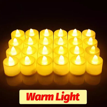 Flameless LED Electronic Candle Lights with Battery Tealight Candles Lamp Lighting for Christmas Wedding Birthday Party Decor
