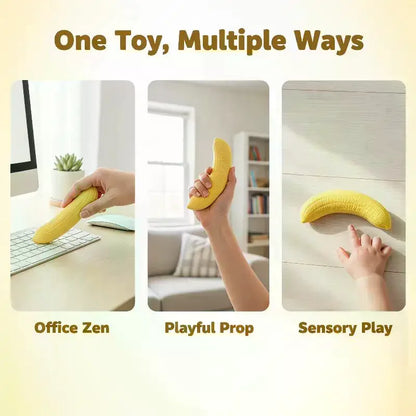 Soft Stress Relief Banana Pulp Squishy, Slow Rebound Sensory Fidget Ball for Adults Kids