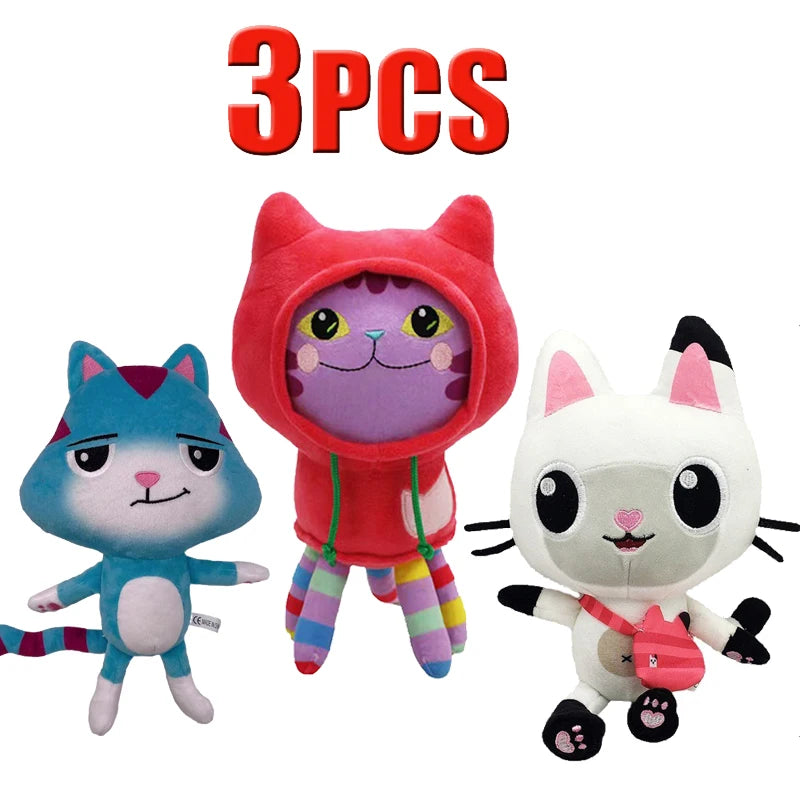 ##Hot in Gabby Dollhouse Plush Toy Mercat Cartoon Stuffed Animals Smiling Cat Car Cat Hug Gaby Girl Dolls Kids Birthday Gifts